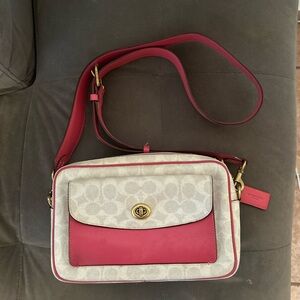 Coach Red and Cream Women's Bag